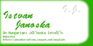 istvan janoska business card